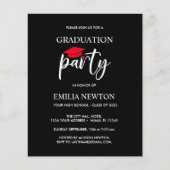 Budget Red Tassel Gradup Cap Black Party (Voorkant)