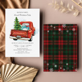 Budget Red Truck Kerstparty uitnodiging Flyer