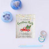 Budget  Red Truck Rustic-kerstfeest Flyer (Enkel)