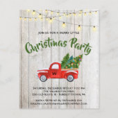 Budget  Red Truck Rustic-kerstfeest Flyer (Voorkant)