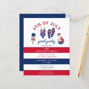 Budget Red White en Blue 4 van juli Pool Party