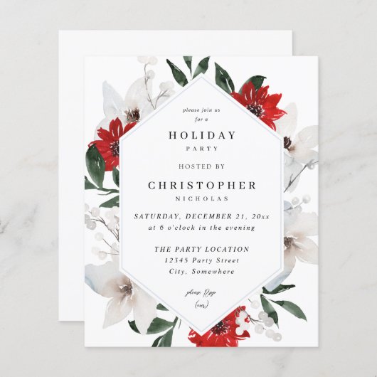 Budget Red & White Kerstfeestdag Florence (Voorkant / Achterkant)