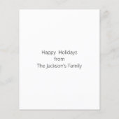 Budget Red White KerstTree-feestkaart (Achterkant)