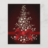 Budget Red White KerstTree-feestkaart (Voorkant)