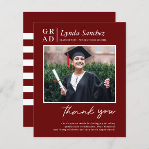 Budget Red White Photo Afstuderen Hartelijk dank