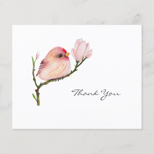 Budget Redpoll Bird All Occaise Bedankt Card (Voorkant)