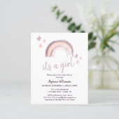 Budget Regenboog Boho Het is een meisje Baby Showe (Staand voorkant)