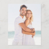 Budget Regenboog Confetti Foto Trouw Uitnodiging (Achterkant)