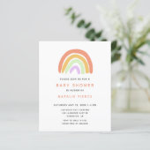 Budget regenboogBaby shower - Eenvoudig peach (Staand voorkant)