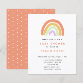 Budget regenboogBaby shower - Eenvoudig peach