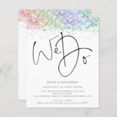 Budget regenbooglitter We doen QR Weddenschap uitn (Voorkant / Achterkant)