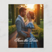 Budget  Regency Crest Wedding Save the Date (Achterkant)