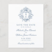 Budget  Regency Crest Wedding Save the Date (Voorkant)