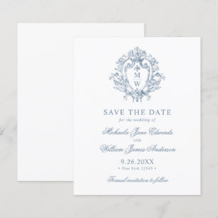 Budget  Regency Crest Wedding Save the Date