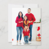 Budget Reindedagen Holiday Fotokerstkaart Notitiekaartje (Achterkant)