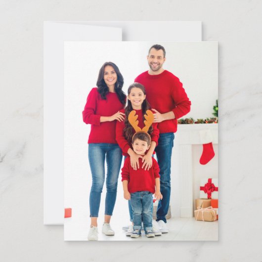 Budget Reindedagen Holiday Fotokerstkaart Notitiekaartje (Achterkant)