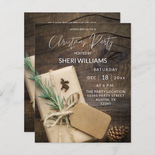 Budget Reindeer & Cadeau Kerstfeest 2 (Voorkant / Achterkant)