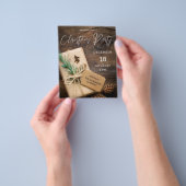 Budget Reindeer & Cadeau Kerstfeest Flyer (Hand)