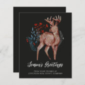 Budget Reindeer Nordic Folk Business Holiday Card (Voorkant / Achterkant)