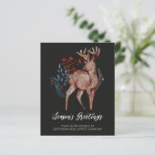 Budget Reindeer Nordic Folk Business Holiday Card (Staand voorkant)