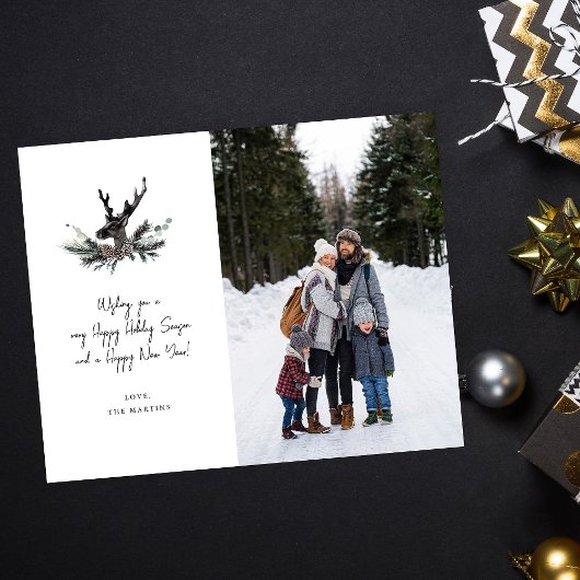 Budget Rendier & Eucalyptus Kerstnotitie Foto V Va Flyer