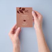 Budget repetitie diner terracotta uitnodigingen flyer (Hand)