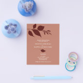 Budget repetitie diner terracotta uitnodigingen flyer (Enkel)