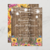 Budget Retirement Party Barn Wood & Sunflower (Voorkant / Achterkant)