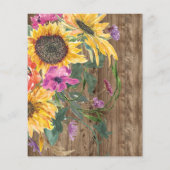 Budget Retirement Party Barn Wood & Sunflower (Achterkant)