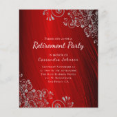 Budget Retirement Party Ruby Red Invitation (Voorkant)