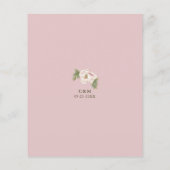 Budget Retro Blush Peony Bloemen Huwelijksuitnodig (Achterkant)