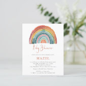 Budget Retro Boho Rainbow Bohemian Baby shower (Staand voorkant)