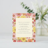 Budget Retro Boho Roze Geel Bloemig Huwelijk (Staand voorkant)