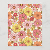 Budget Retro Boho Roze Geel Bloemig Huwelijk (Achterkant)