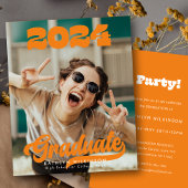 BUDGET Retro Bold Typography Photo Afstuderen Flyer