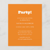 BUDGET Retro Bold Typography Photo Afstuderen Flyer (Achterkant)