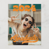 BUDGET Retro Bold Typography Photo Afstuderen Flyer (Voorkant)