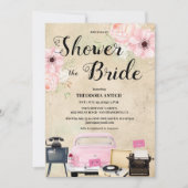 Budget Retro Bruiloftsshower Uitnodiging (Voorkant)