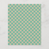 Budget Retro Checkerboard Mint Pink Weddenschap (Achterkant)