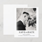 BUDGET Retro Elegant Photo Wedding Save the date (Voorkant / Achterkant)