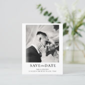 BUDGET Retro Elegant Photo Wedding Save the date (Staand voorkant)