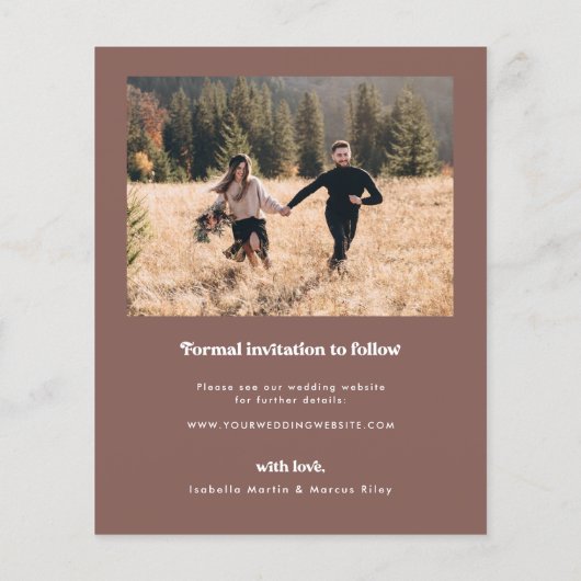 Budget Retro Foto De datum opslaan Flyer (Achterkant)