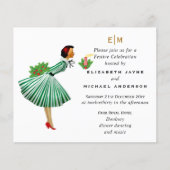 Budget Retro  Fun-kerstevenement Uitnodigen (Voorkant)