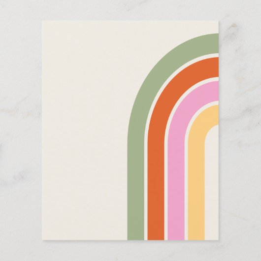 Budget Retro Groovy 70s Cute Wedding Invitations (Achterkant)