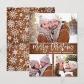 Budget Retro Kerst Rustieke FOTO Wenskaart Briefkaart (Voorkant / Achterkant)