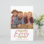 Budget Retro Merry Alles Vakantie Foto (Staand voorkant)