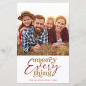 Budget Retro Merry Alles Vakantie Foto (Voorkant)