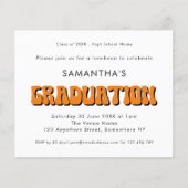 Budget Retro  Oranje Foto GraduPartij (Voorkant)