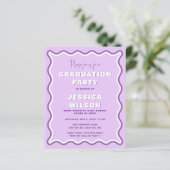 Budget Retro Paars Photo Afstuderen (Staand voorkant)