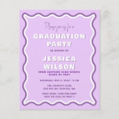 Budget Retro Paars Photo Afstuderen (Voorkant)